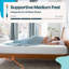 Matelas en mousse viscoélastique gélifiée avec infusion de thé vert 8 po Linenspa®, sensation moyenne, double-1368959314-1368959316