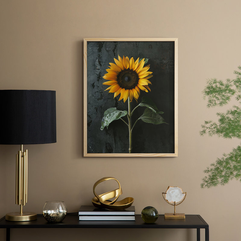 Impression encadrée FLORAL Series - bois massif, H 15 po x l 12 po