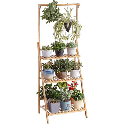 Support à plantes suspendu à 3 niveaux, organisateur de pot de fleurs intérieur et extérieur et support de présentation