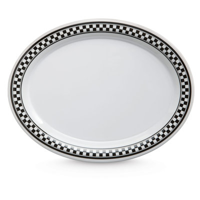 Plateau de service ovale en mélamine GET, assiette à gâteau Diamond (ensemble de 12)