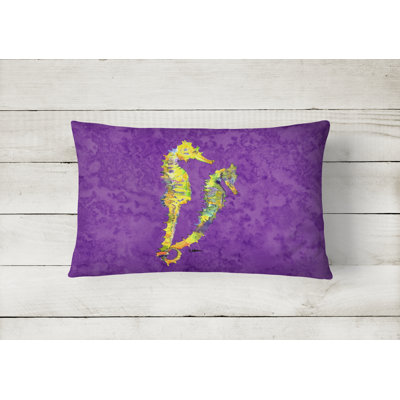 Seahorse Indoor/Outdoor Throw Pillow