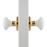 Classic Rosette with White Porcelain Door Knob