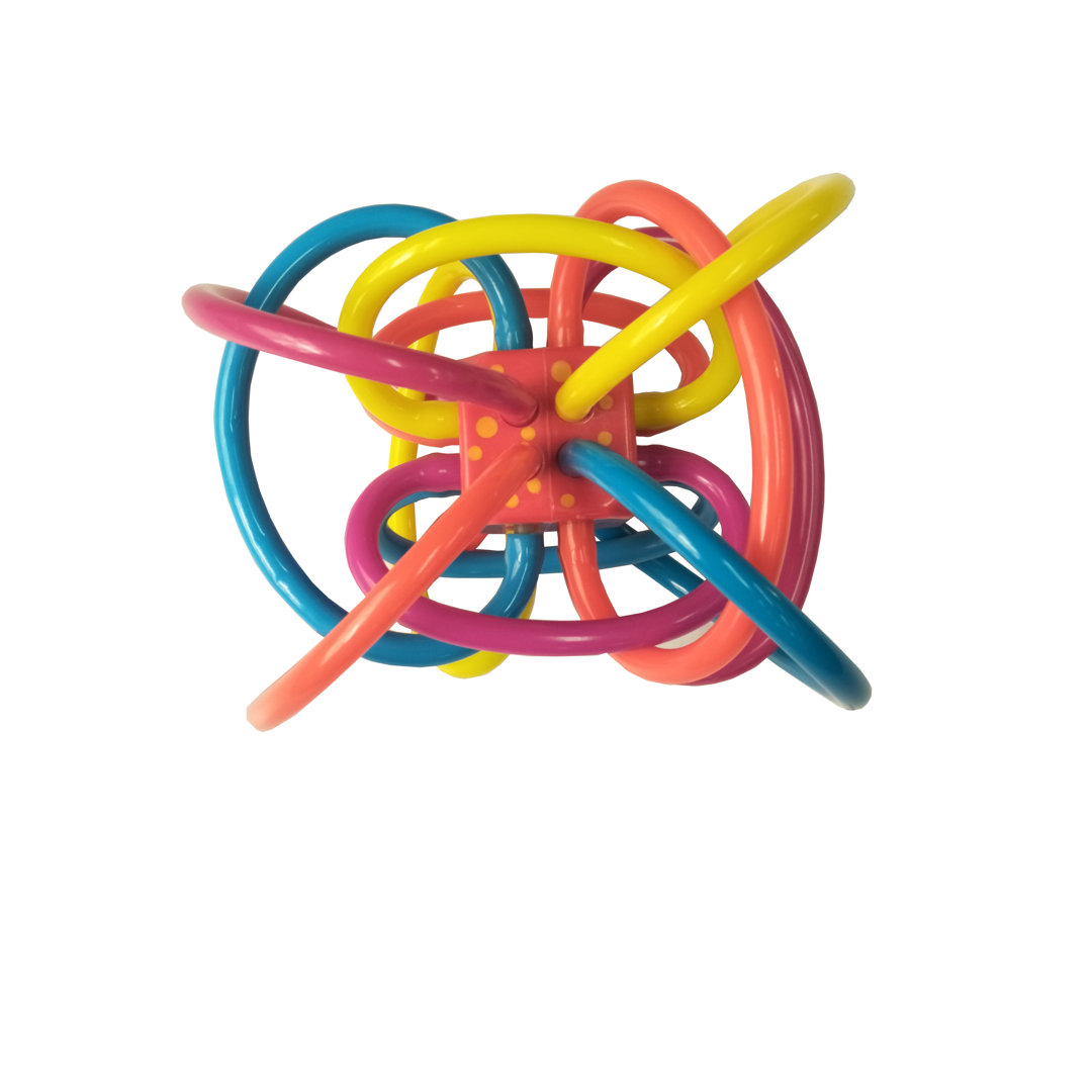 Baby Teether Baby Rattle Ball Winkel Rattle and Sensory Teether Toy Zoomie Kids