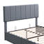 Lit plateforme tapissier avec système de rangement hydraulique-2012915060