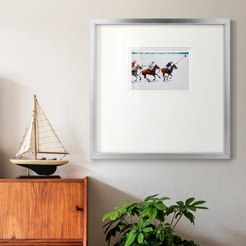 Reproduction encadrée Polo, H 17 po x l 17 po x P 1,25 po, Cadre noir
