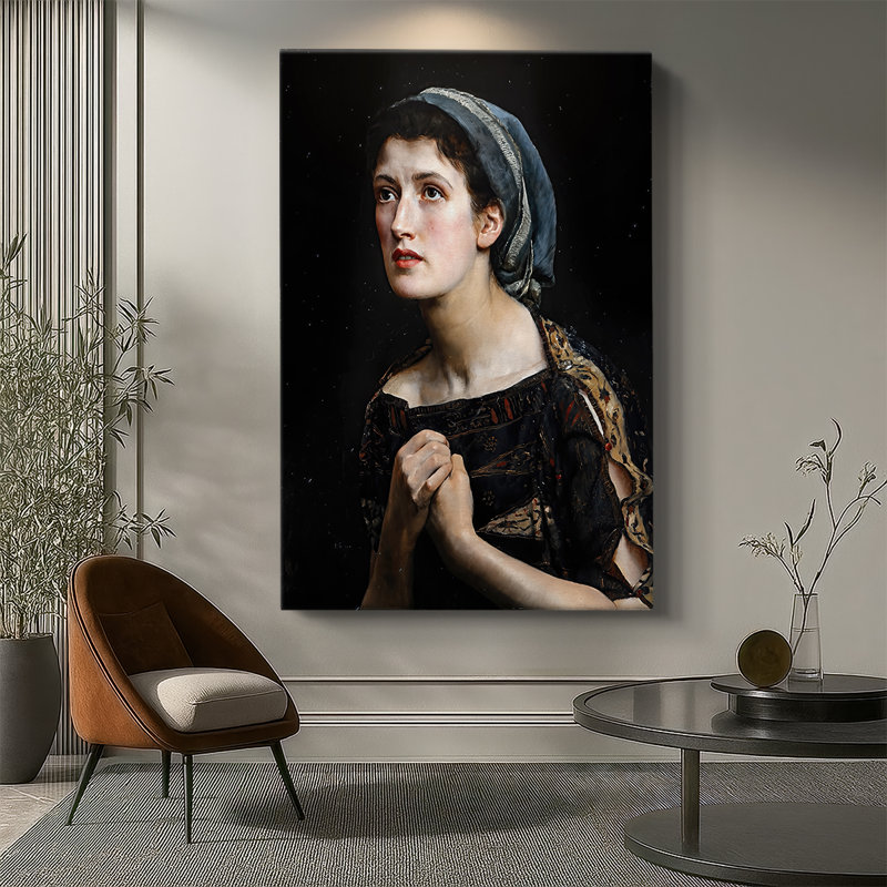Cassandra, toile tendue par John Collier, 40 po x 60 po