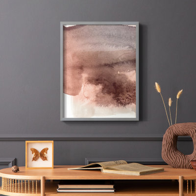 Red Ochre abstrait II, reproduction encadrée - bois massif