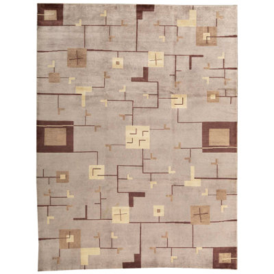 Hand-Knotted Wool GREY Area Rug
