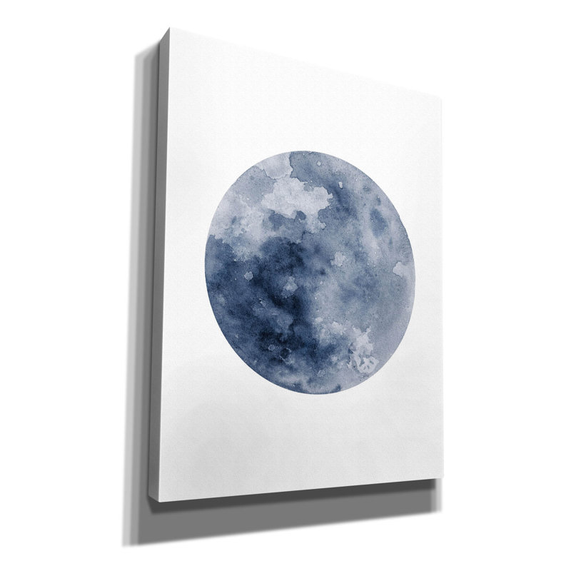 «Blue Moon» par Brandon Wong, art mural sur toile, H 16 po x l 12 po x P 0,75 po