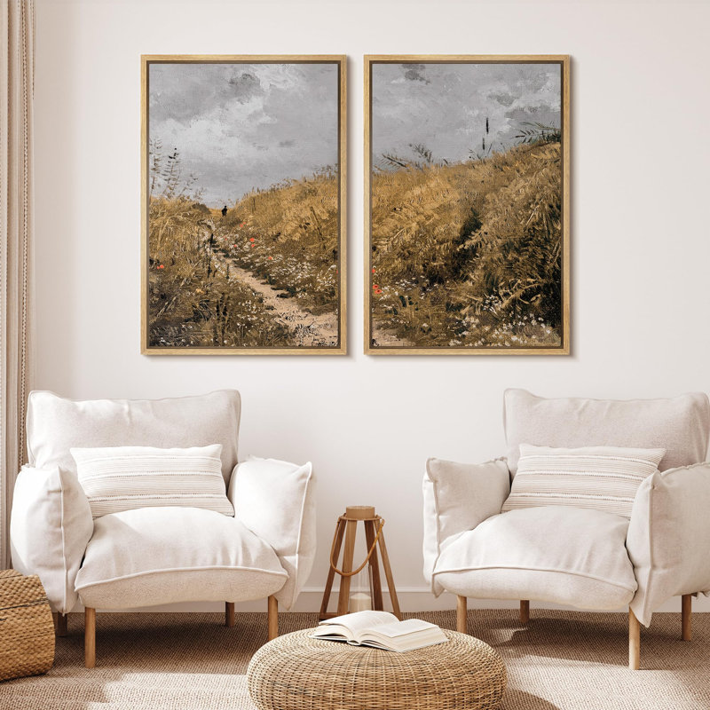 "Sentier de dunes avec sentier de nature côtière, sentier de nature sauvage, décor pittoresque" - 2 pièces, H 36 po x l 24 po
