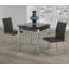 Chaise parsons rembourrée Denisse en chrome