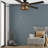 52" Domenic 5 - Blade Ceiling Fan with Draped Brown Wooden Bead Shade