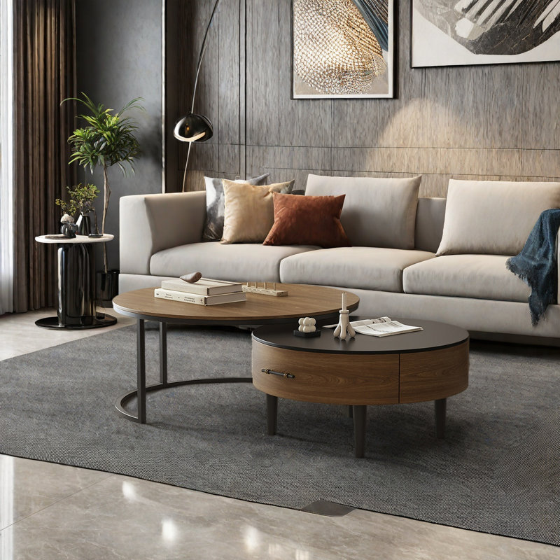 Ensemble de tables basses rondes Modern