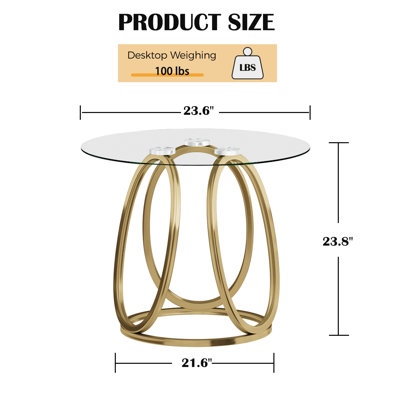 Paloalto Glass Top End Table
