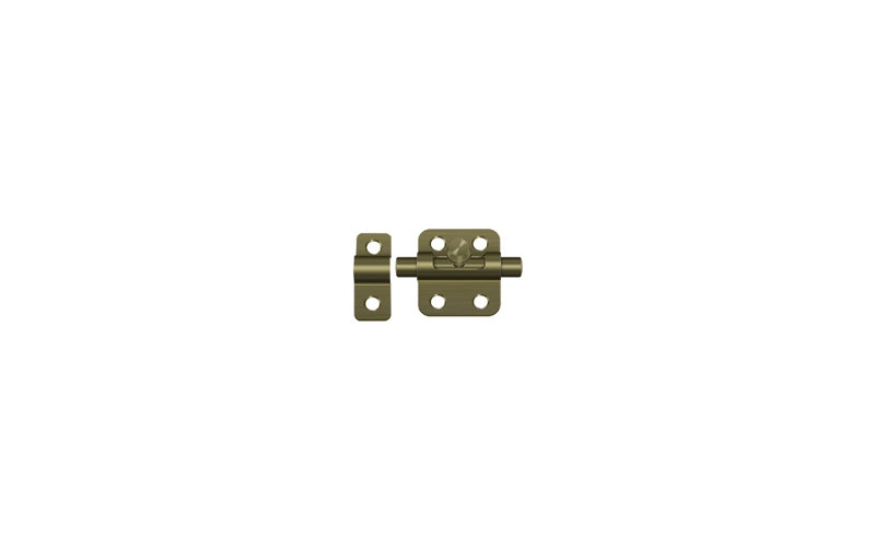 Deltana 2BBU5 2" Barrel Bolt; Antique Brass Finish