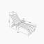 Chaise longue d'extérieur avec texture en bois, chaise longue surdimensionnée avec dossier réglable, roues et porte-gobelet pour la détente au bord de la piscine et sur le patio-276674226