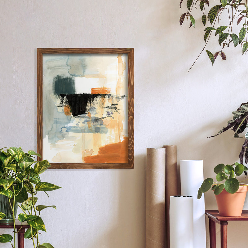 Geraldyn Seria IV, reproduction d'art encadrée, H 15 po x l 12 po x P 1 po, Noyer