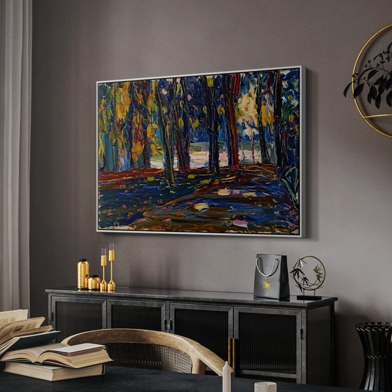 «Autumn Study, 1908» par Wassily Kandinsky, toile tendue avec châssis, 26 x 40, Blanc