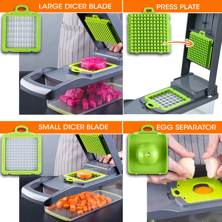 14-Piece Veggie Multi-Function Kitchen Chopper/Slicer -Slices, Dices, and  Grates Food, 1 - Baker's