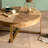 Retro Solid Wood Round Coffee Table