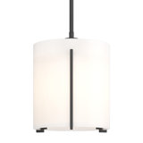 Exos 1 - Light Single Cylinder Pendant with Opal Shade