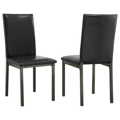 Garza Upholstered Dining Side Chair Black (Set Of 2)