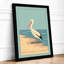Pelican at Rest Coastal - Framed Print-1407672546-1407672558
