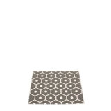 Geometric Area Rug in Charcoal/White