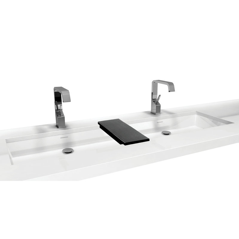 Cube 48'' L Bathroom Sink, White Glossy