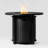 32Inch Round Steel Fire Pit Table With Steel Lid And Lava Rocks