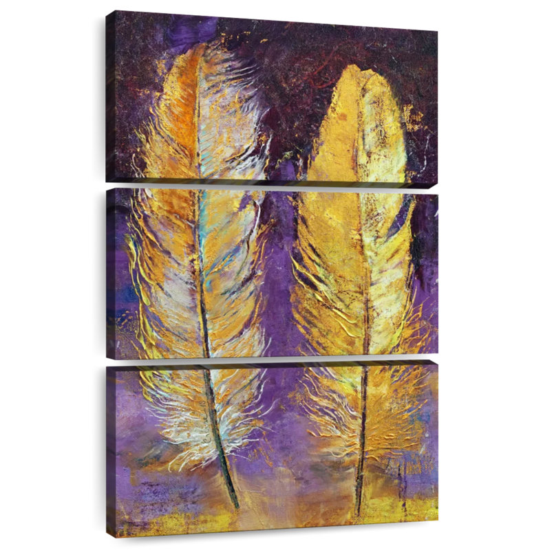 Kerner Gold Feathers, 50" H x 32" W