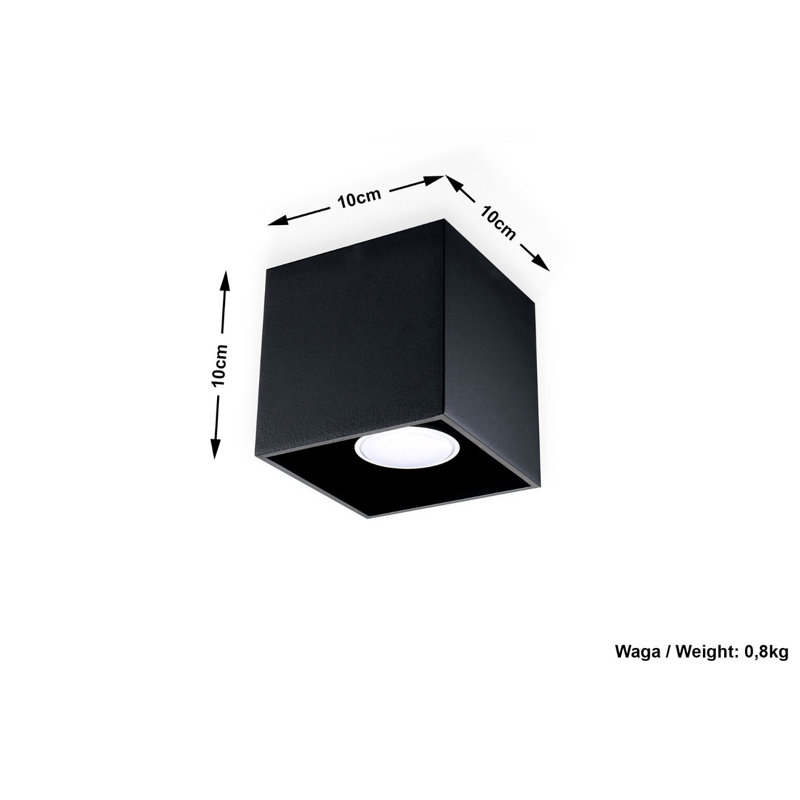 Siena Flush Mount, Black