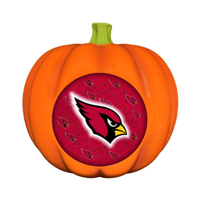 Décoration citrouille en résine avec logo DEL 3D des Arizona Cardinals de la NFL | 25 cm