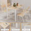 Ensemble de table de salle à manger 5 pièces, avec 4 chaises de salle à manger, table de cuisine de 43 po et ensemble de chaises pour 4, table de salle à manger avec structure en métal et panneau en bois aggloméré-2120913278-2120913273-2120913272