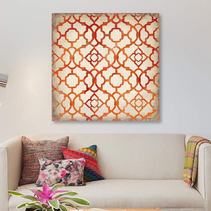 « murale i », impression sur toile, H 26 po x l 26 po x P 1,5 po, Pas de tapis, Toile tendue
