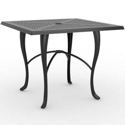 Table carrée avec parasol