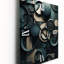 Horloge murale cubique surdimensionnée formes sarcelle-921037896