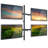 Mount-It Quad Monitor Stand | Height Adjustable Standing 4 Screen Mount Fits Monitors Up to 32 in.