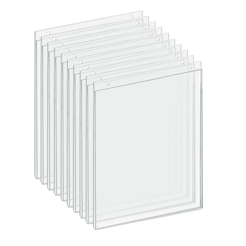 Cadre suspendu transparent en acrylique 8,5 po de largeur x 11 po de hauteur - vertical / portrait