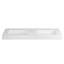 Lavabo à surface solide de 59 po, blanc mat, contemporain, piédestal à long terme, facile à installer, nettoyage rapide