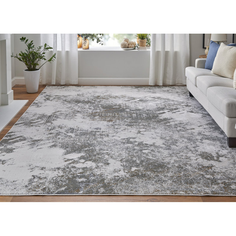 Vanhorn Performance Abstract Indoor Rug, Rectangle 6'7" x 9'6"