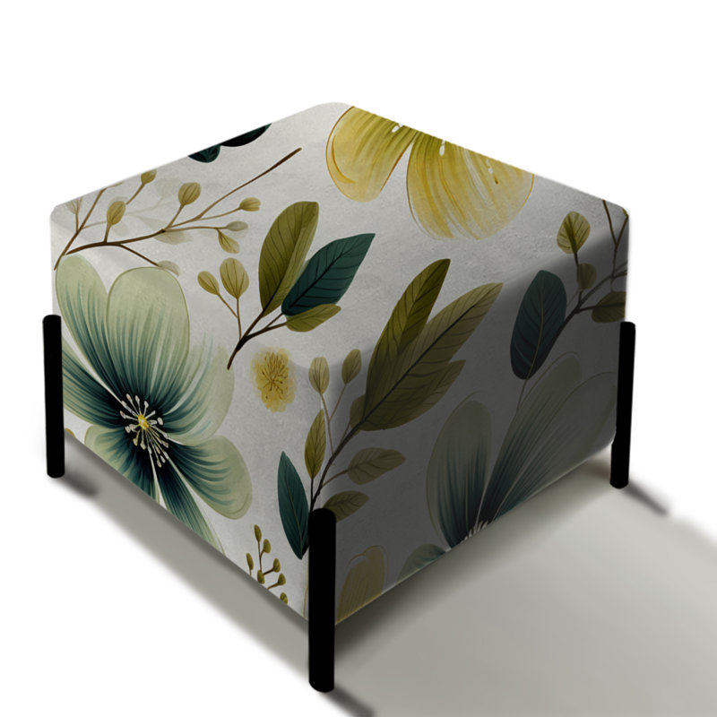 Dalyssa - Repose-pieds carré floral