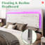 Lit double flottant avec lumière DEL Tryston, blanc-1720832467-1720832478