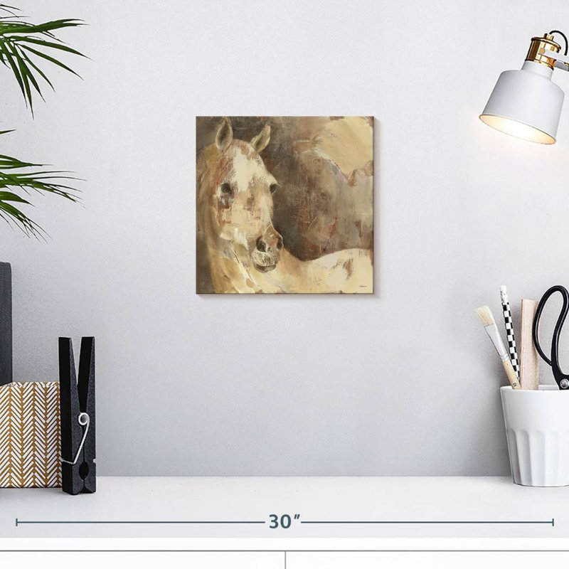 Cheval Brampt impressionnisme, H 10 po x l 10 po