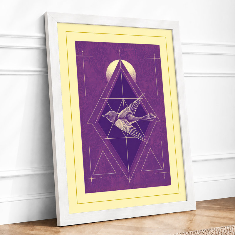 Crystalline Flight Art Deco - Print, A1 - 84.1 x 59.4 cm, White