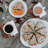 Four Square Acacia Wood and Marble Coasters Set