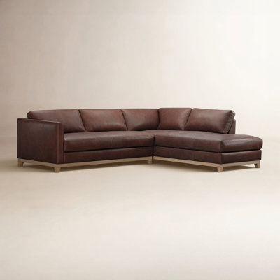 Top Grain Leather Sofa and Chaise