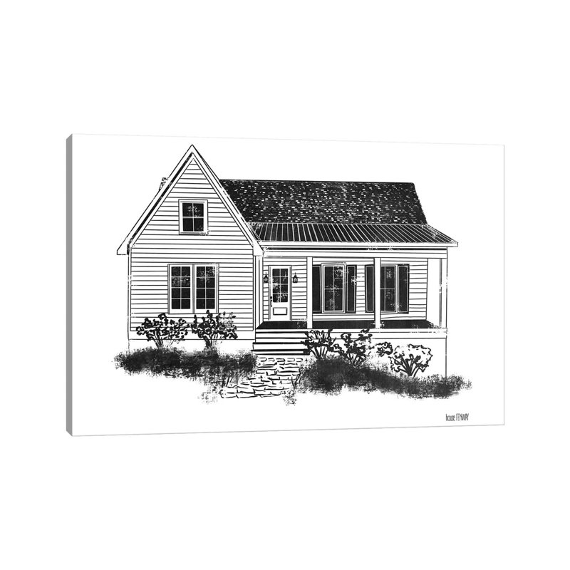 Farmhouse I by House Fenway - Print on Canvas, Wrapped Canvas, 45.72cm H x 66.04cm W x 3.81cm D