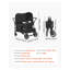 Poussette pliable 4 places pour enfants - Chariot quadruple robuste à tirer et tirer avec auvent réglable et roues amortissantes