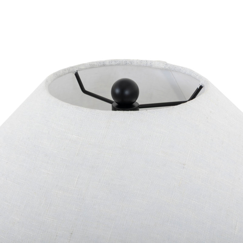 Civita Table Lamp, Aged Black Terracotta